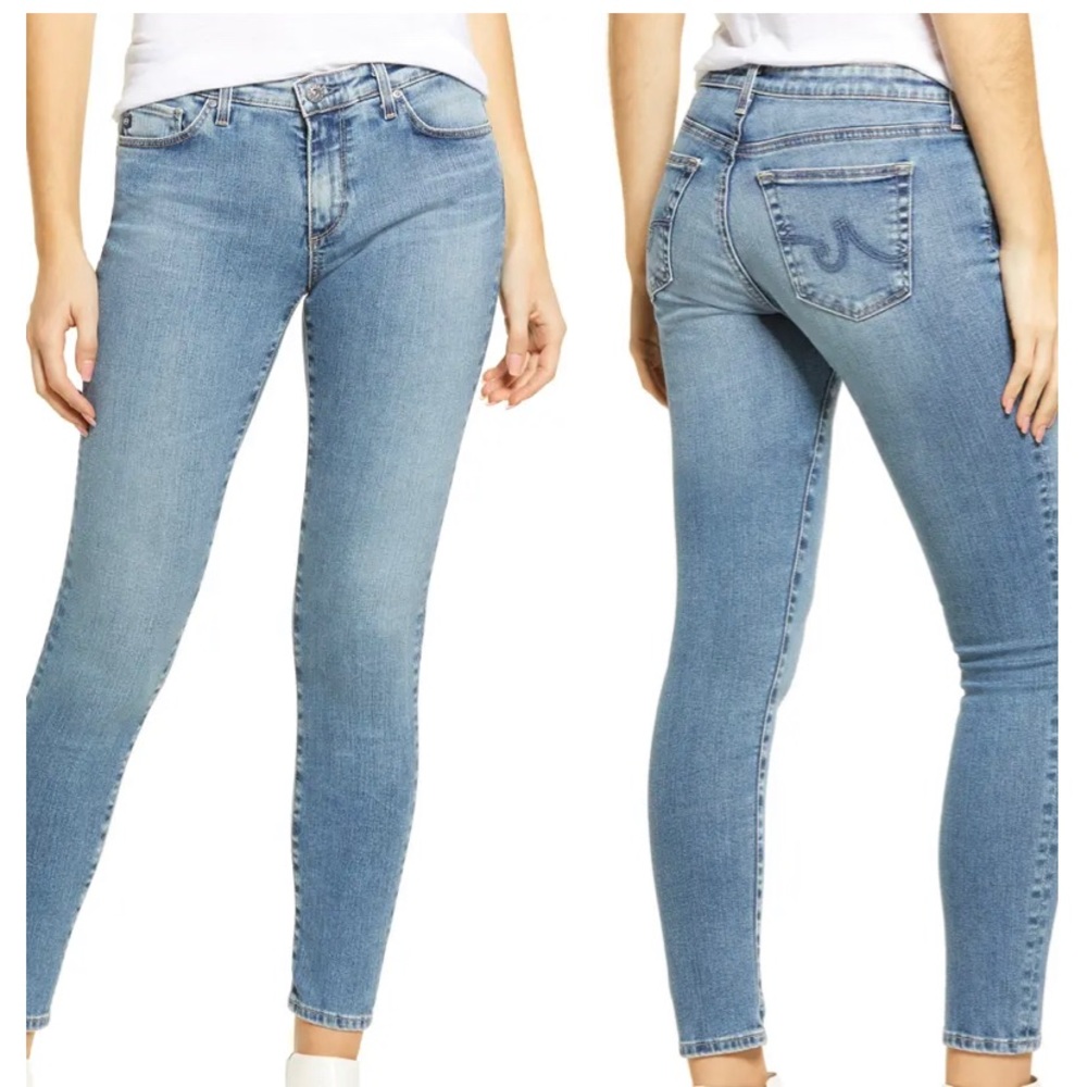 AG super skinny ankle light denim jeans